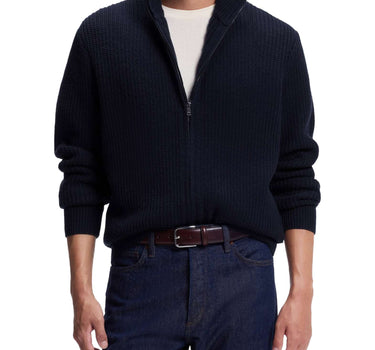 BOSS Cardigan in lana e cashmere con zip BLUE Uomo 
