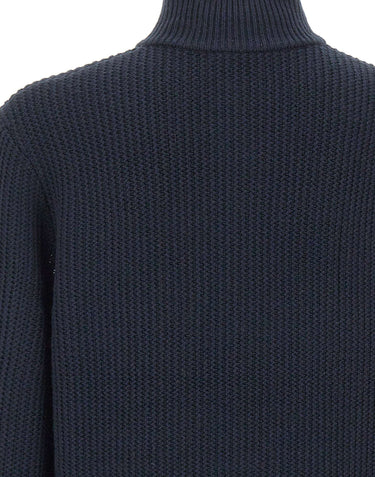 BOSS Cardigan in lana e cashmere con zip BLUE Uomo 