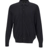 BOSS Cardigan in lana con colletto polo BLACK Uomo 