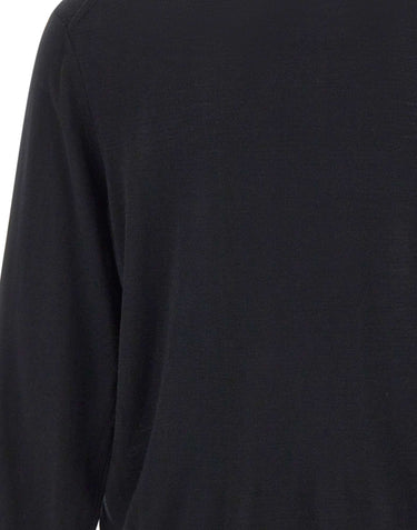 BOSS Cardigan in lana con colletto polo BLACK Uomo 