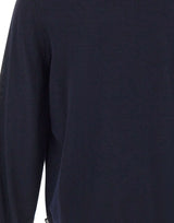 BOSS Cardigan in lana con colletto polo BLUE Uomo 
