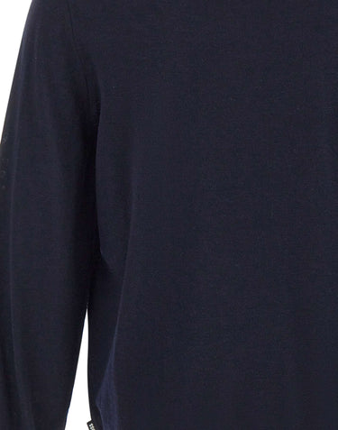 BOSS Cardigan in lana con colletto polo BLUE Uomo 
