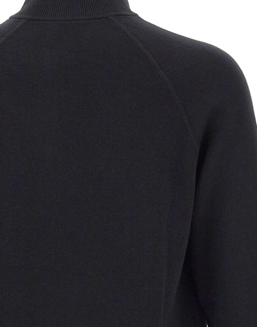 BOSS Maglia mezza zip in cotone e lana vergine BLACK Uomo 