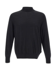 BOSS Maglia in lana vergine BLACK Uomo 
