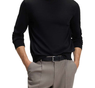 BOSS Maglia in lana vergine BLACK Uomo 