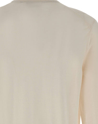 BOSS Maglia in lana vergine WHITE Uomo 