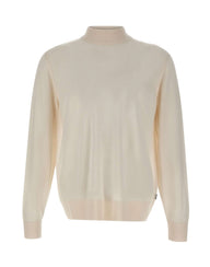 BOSS Maglia in lana vergine WHITE Uomo 