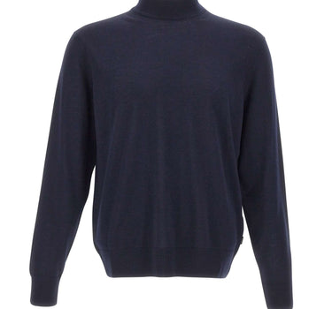 BOSS Maglia in lana vergine BLUE Uomo 
