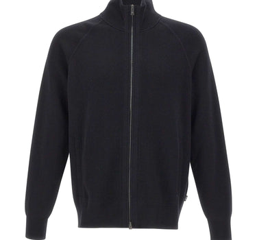 BOSS Cardigan in cotone e lana vergine BLACK Uomo 