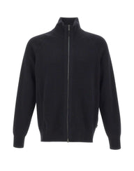 BOSS Cardigan in cotone e lana vergine BLACK Uomo 