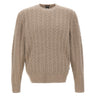 BOSS Maglione a trecce in lana vergine e cashmere BEIGE Uomo 