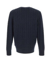BOSS Maglione a trecce in lana vergine e cashmere BLUE Uomo 