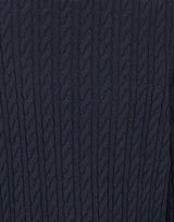 BOSS Maglione a trecce in lana vergine e cashmere BLUE Uomo 