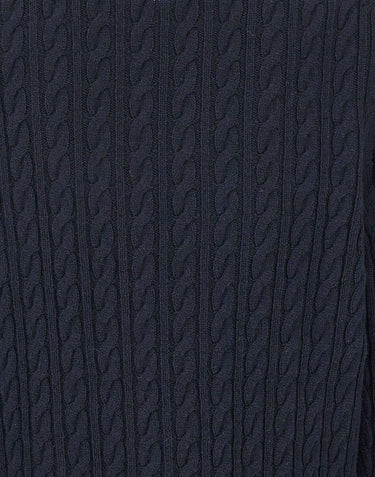 BOSS Maglione a trecce in lana vergine e cashmere BLUE Uomo 