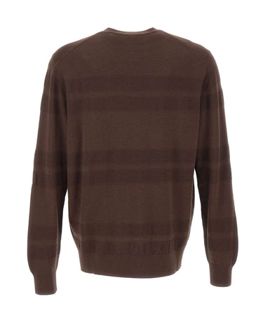 BOSS Maglia in lana vergine BROWN Uomo 