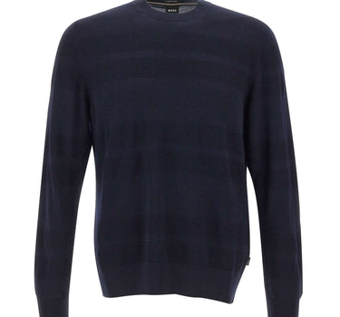 BOSS Maglia in lana vergine BLUE Uomo 