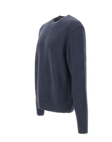 BOSS Maglione in lana vergine BLUE Uomo 