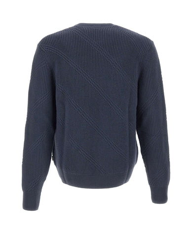 BOSS Maglione in lana vergine BLUE Uomo 