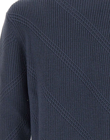 BOSS Maglione in lana vergine BLUE Uomo 