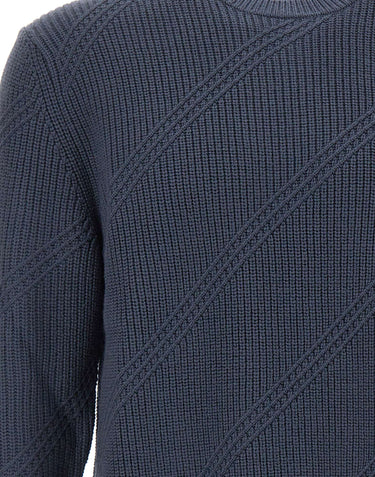 BOSS Maglione in lana vergine BLUE Uomo 