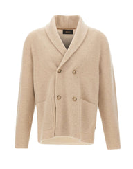 BOSS Cardigan in cashmere relaxed fit BEIGE Uomo 