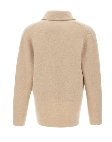 BOSS Cardigan in cashmere relaxed fit BEIGE Uomo 