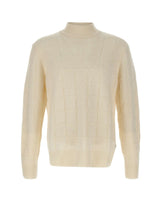 BOSS Maglione a collo alto in lana e cashmere WHITE Uomo 