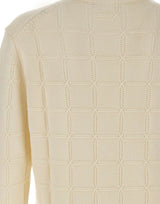 BOSS Maglione a collo alto in lana e cashmere WHITE Uomo 