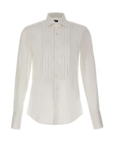 BOSS Camicia in cotone e seta slim fit WHITE Uomo 