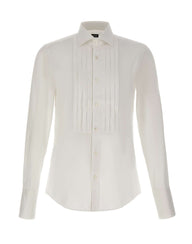 BOSS Camicia in cotone e seta slim fit WHITE Uomo 