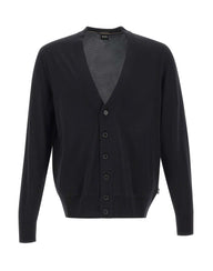 BOSS Cardigan in lana vergine BLACK Uomo 