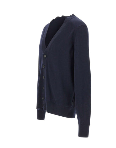 BOSS Cardigan in lana vergine BLUE Uomo 