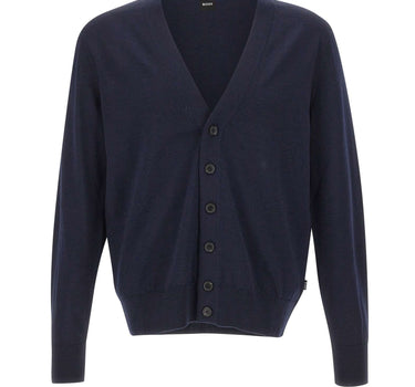 BOSS Cardigan in lana vergine BLUE Uomo 