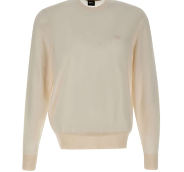BOSS Maglia in lana vergine WHITE Uomo 