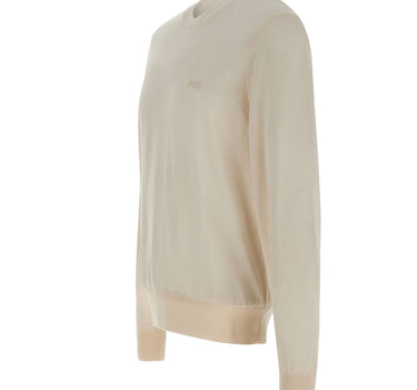 BOSS Maglia in lana vergine WHITE Uomo 