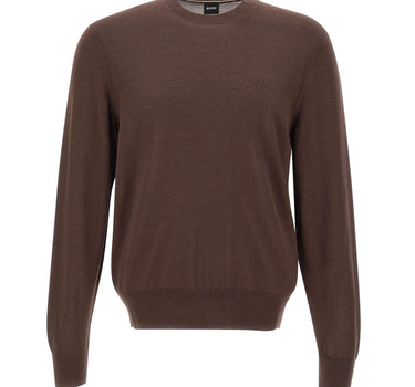 BOSS Maglia in lana vergine BROWN Uomo 