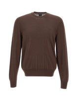 BOSS Maglia in lana vergine BROWN Uomo 