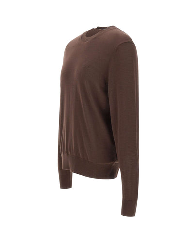 BOSS Maglia in lana vergine BROWN Uomo 