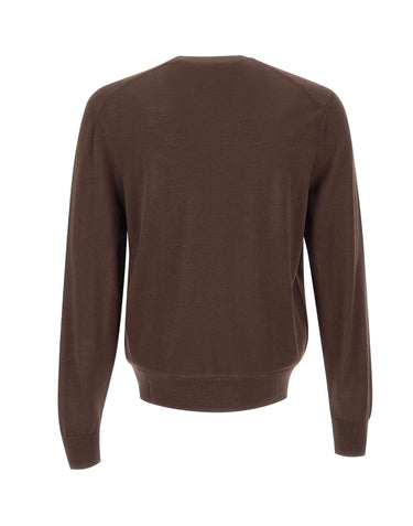 BOSS Maglia in lana vergine BROWN Uomo 