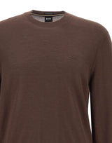 BOSS Maglia in lana vergine BROWN Uomo 