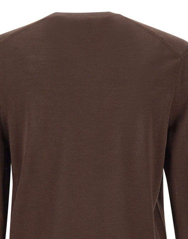 BOSS Maglia in lana vergine BROWN Uomo 
