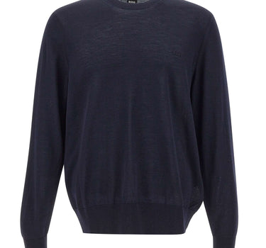 BOSS Maglia in lana vergine BLUE Uomo 