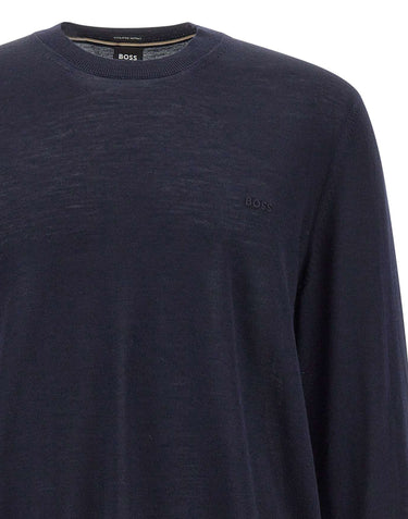 BOSS Maglia in lana vergine BLUE Uomo 