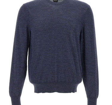 BOSS Maglia in lana vergine BLUE Uomo 