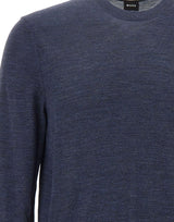 BOSS Maglia in lana vergine BLUE Uomo 