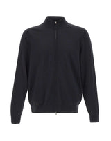 BOSS Cardigan in lana con zip BLACK Uomo 