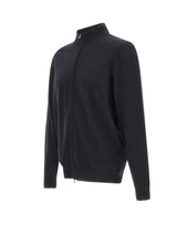 BOSS Cardigan in lana con zip BLACK Uomo 