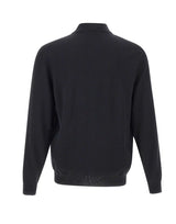 BOSS Cardigan in lana con zip BLACK Uomo 
