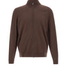 BOSS Cardigan in lana con zip BROWN Uomo 