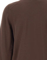 BOSS Cardigan in lana con zip BROWN Uomo 